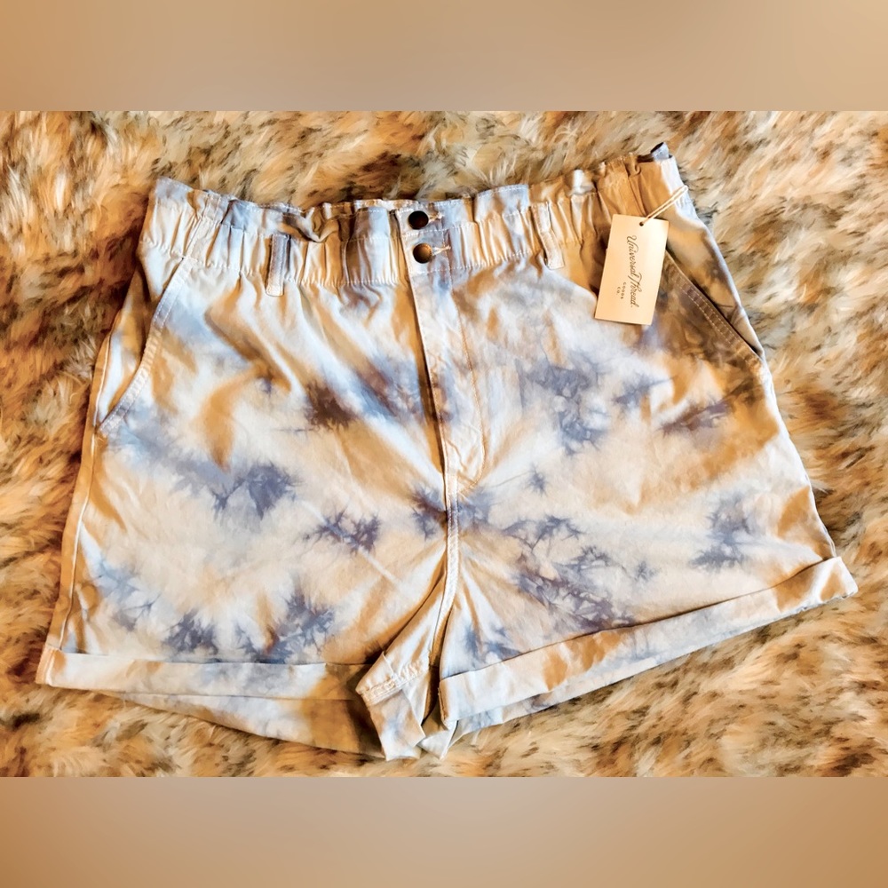 Old Stock Tag Universe Thread Fair Trade Tie Die Wash Cotton Day Trip Short XXL